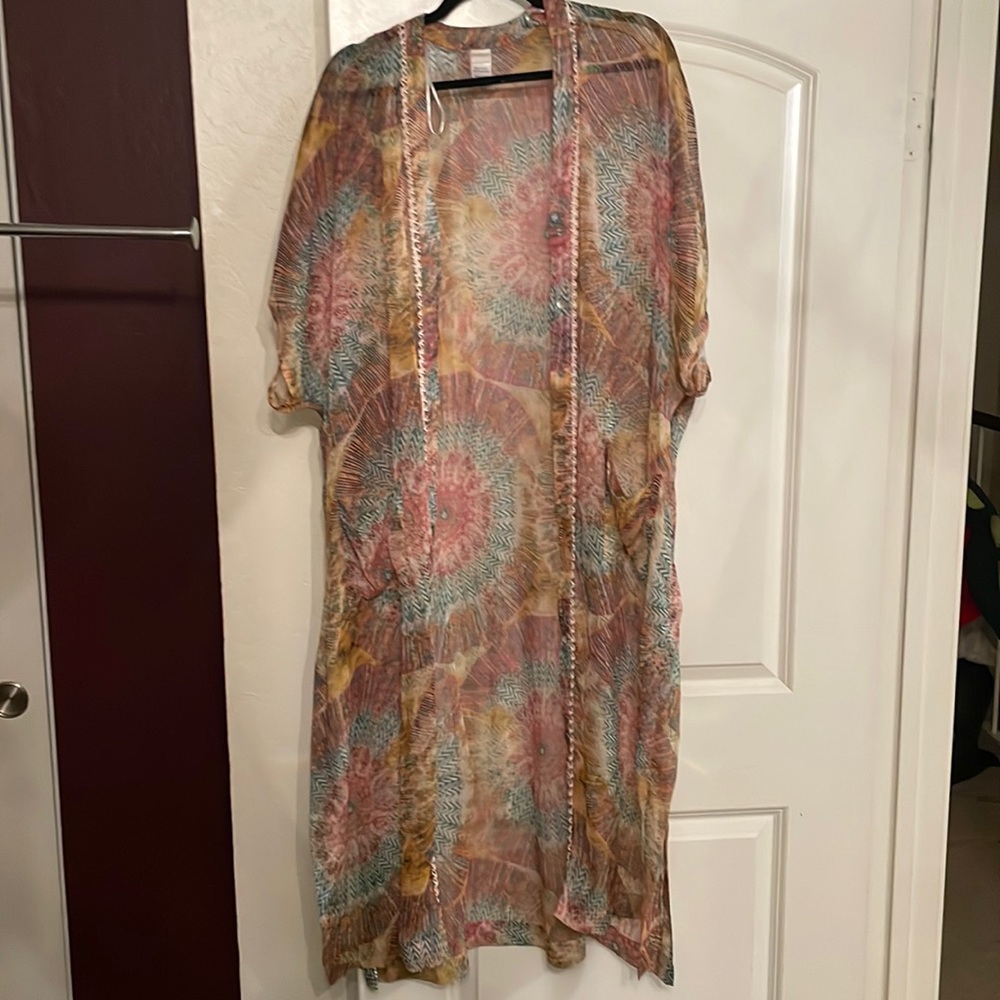 L space beach cover up